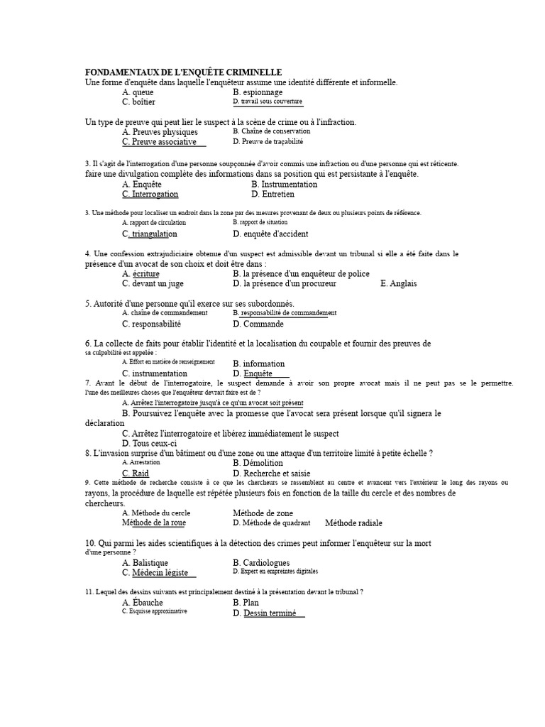 Fondamentaux de l'Enquête Criminelle | PDF | Crimes | Crime et violence