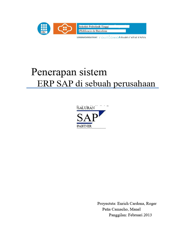 Estimasi Biaya Implementasi ERP SAP | PDF