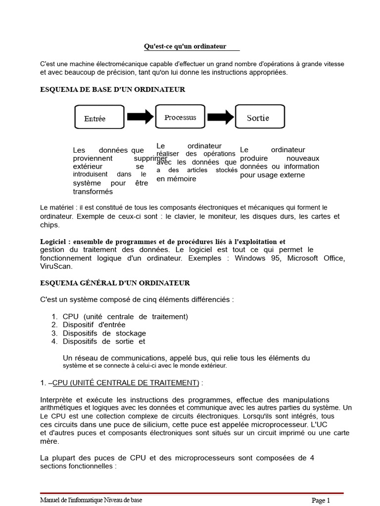 Comprendre les composants d'un ordinateur | PDF | Mémoire (informatique ...