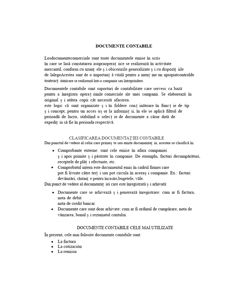 Documente Contabile PDF | PDF