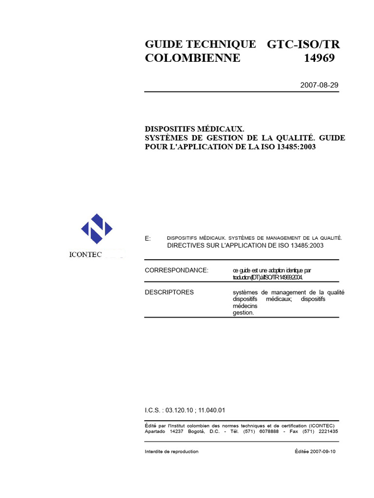 Guide ISO 14969 pour dispositifs médicaux | PDF | Système de management ...