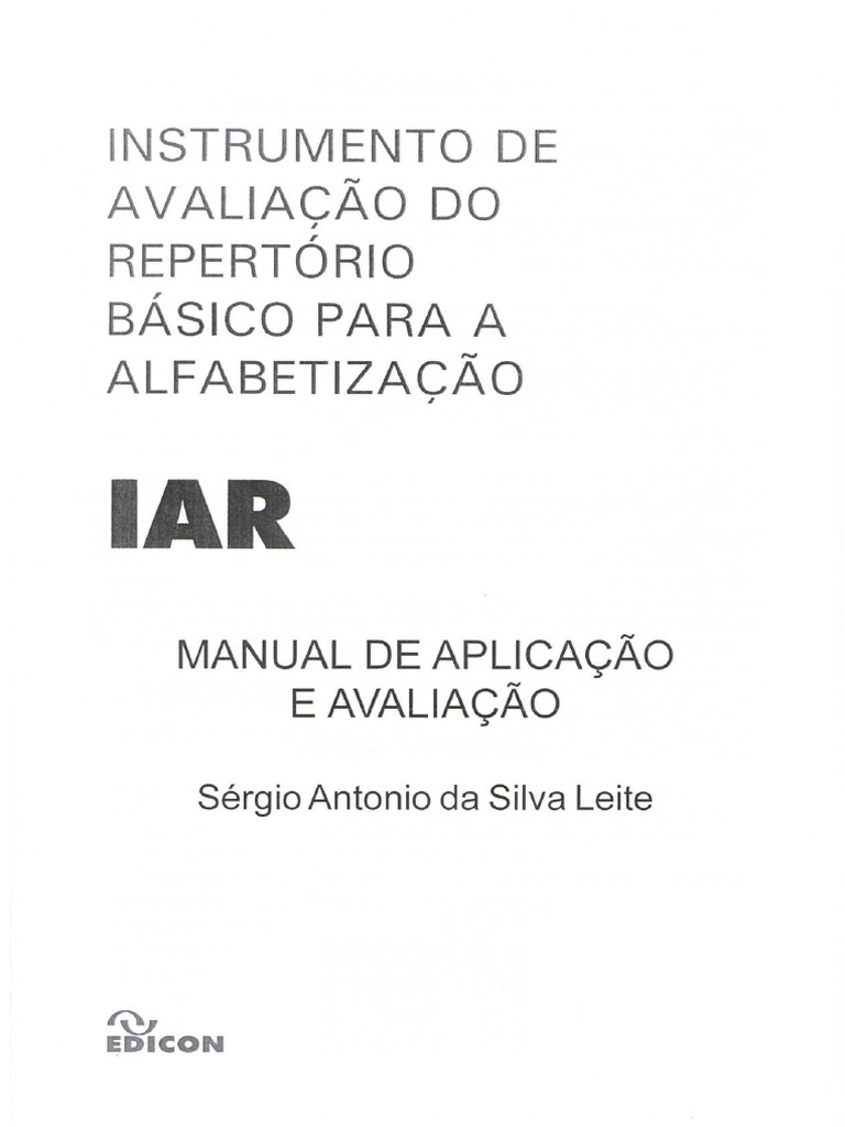 IAR - Summary Manual of Application and Evaluation | PDF