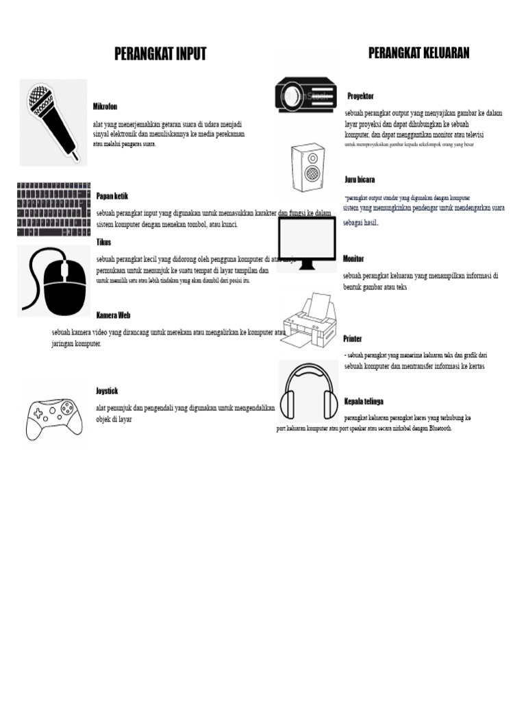 Perangkat Input dan Output Komputer | PDF