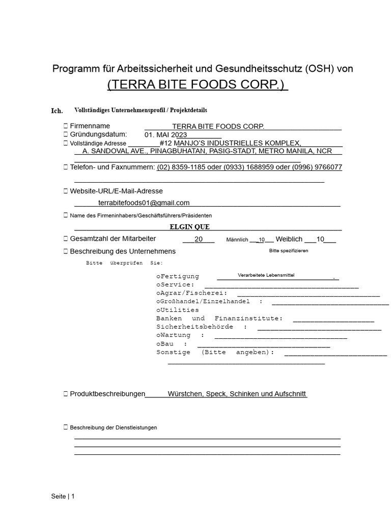 Osh-Form Dole | PDF