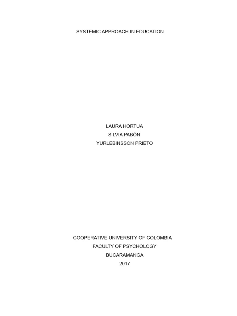 Systemic Approach in Education Explained | PDF | System | Pedagogy