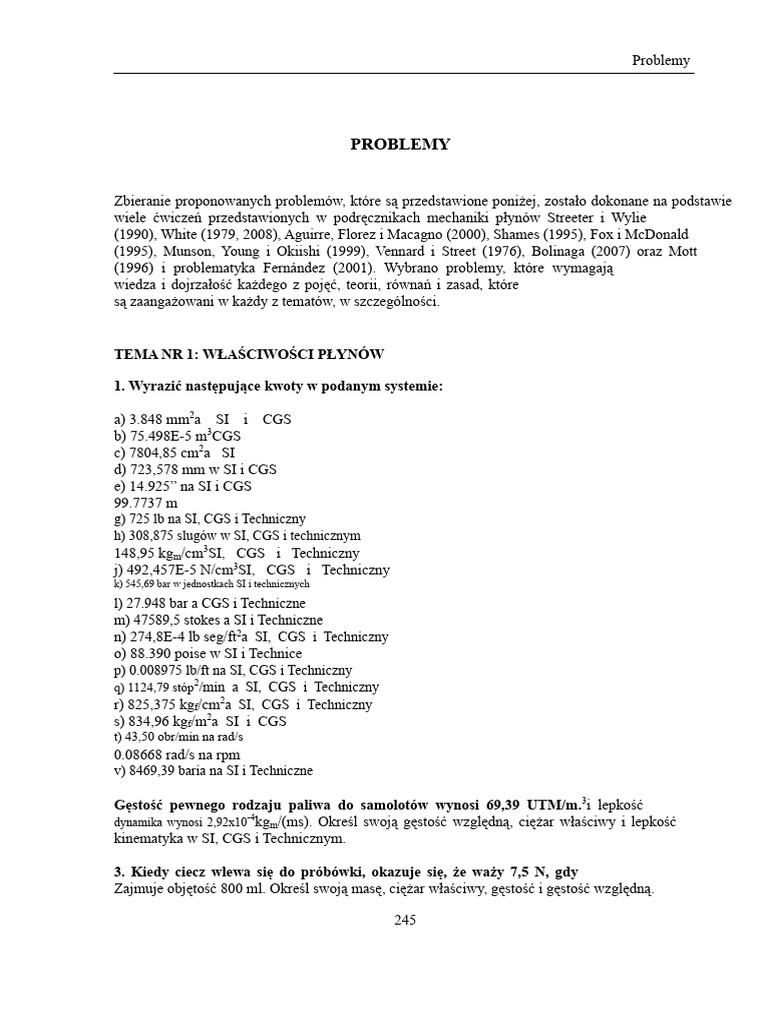 Proponowane Problemy Z Całego Materiału | PDF