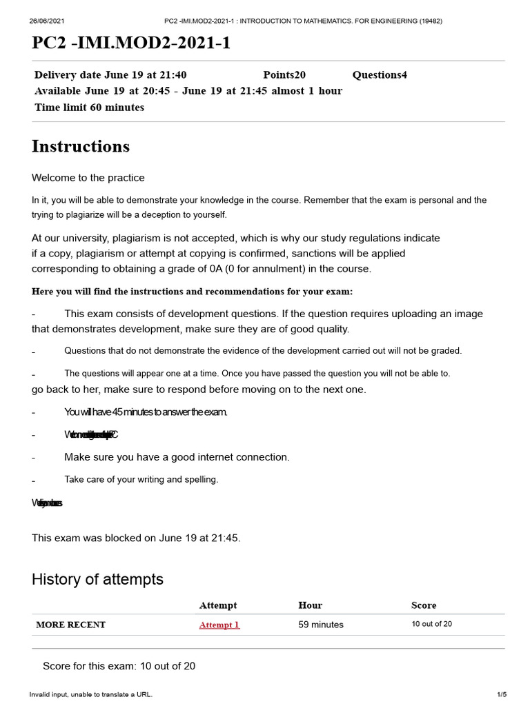 PC2 - Imi - Mod2-2021-1 - Introduction To Mathematics. For Engineering ...