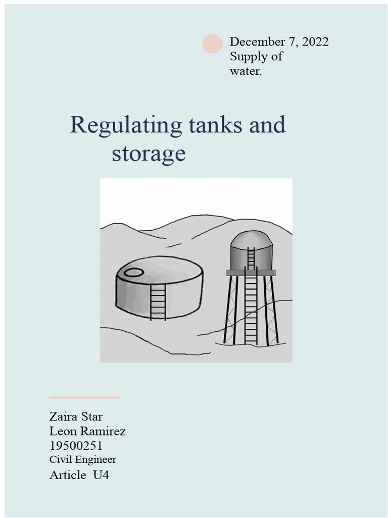 Water Storage and Regulation Systems | PDF | Water | Expense