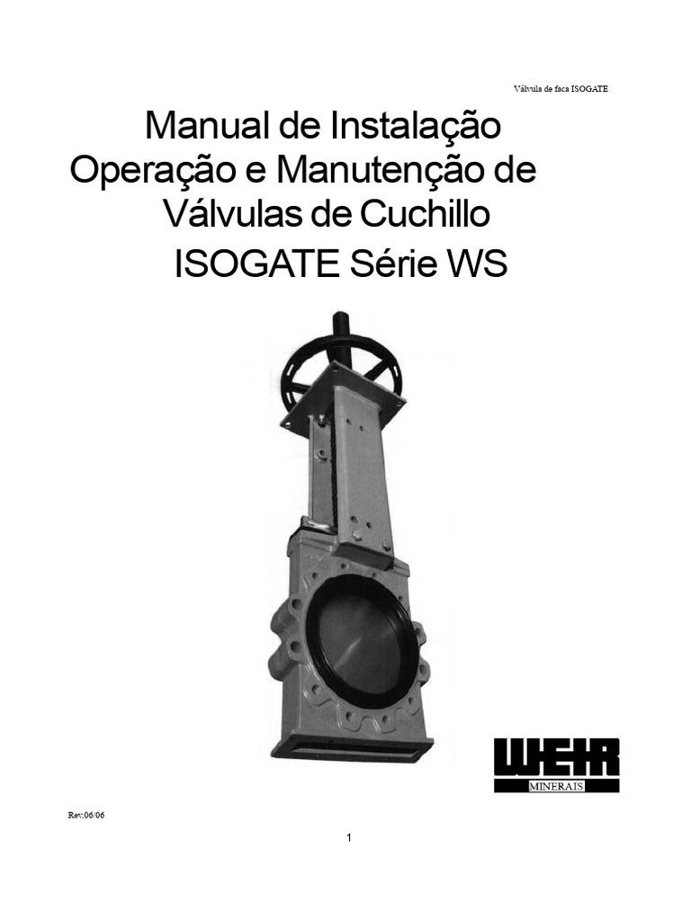 Manual de Instalação Válvula ISOGATE WS | PDF | Válvula | Umidade