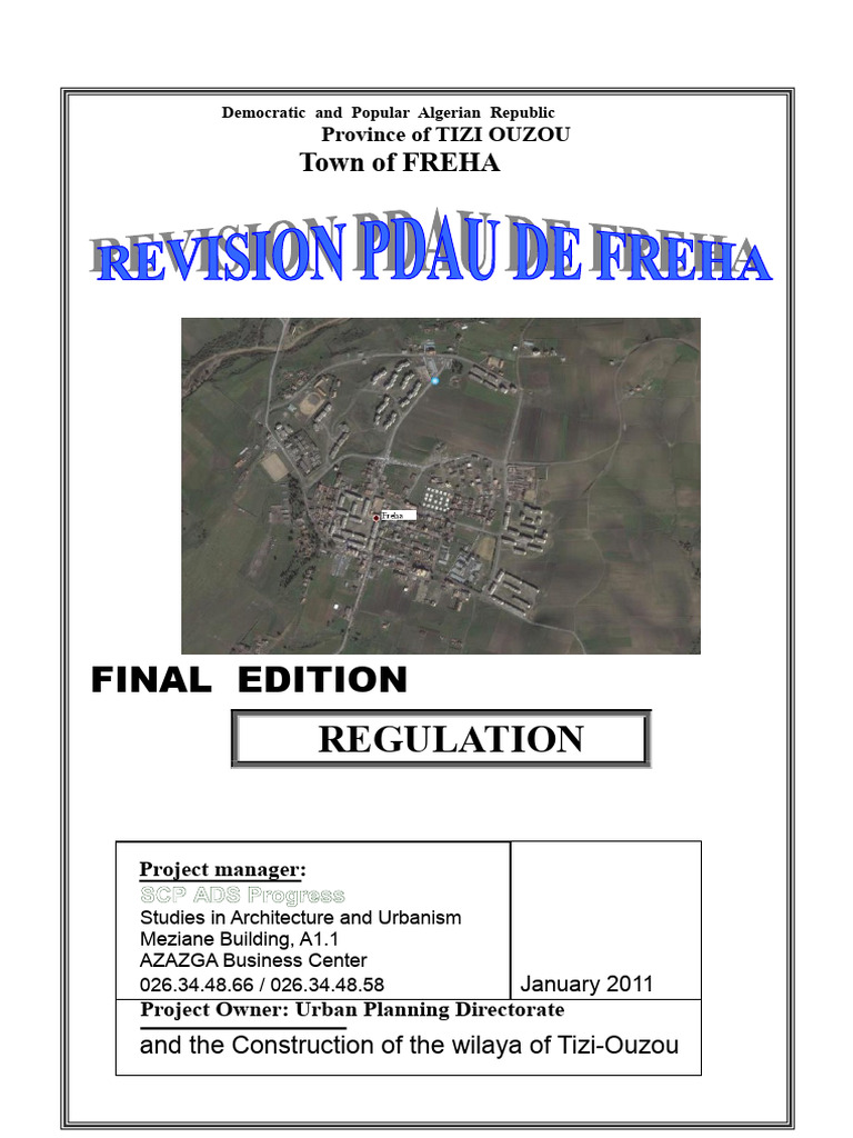 Urban Planning Regulations for Fréha | PDF | Urban Area | Regulatory ...