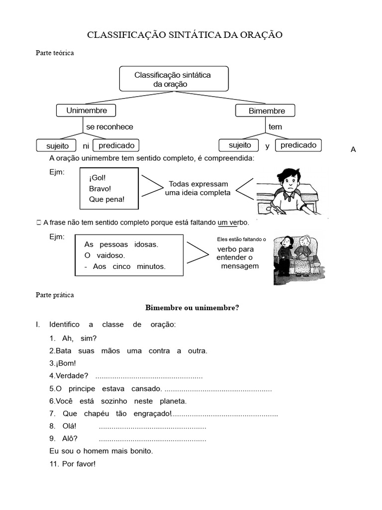 Classificação Sintática da Oração | PDF
