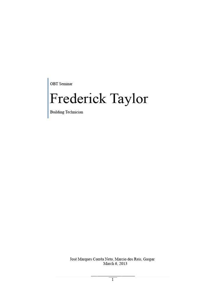 Frederick Taylor and Scientific Management | PDF | Employment | Business