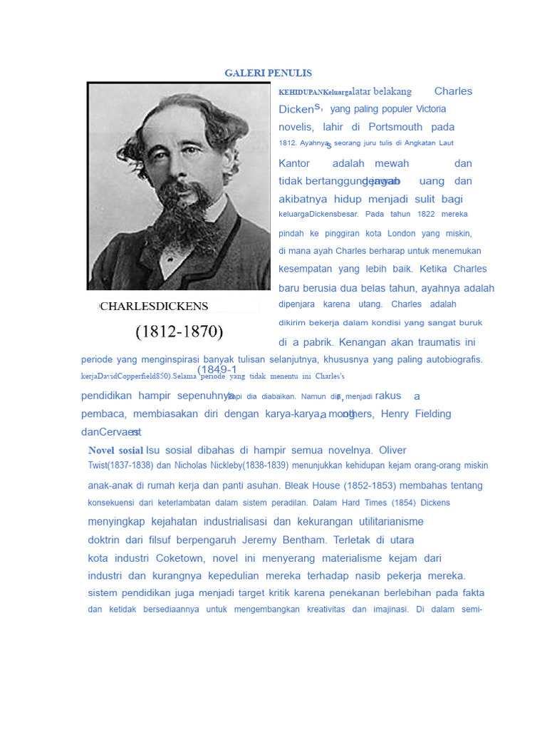 Kehidupan dan Karya Charles Dickens | PDF