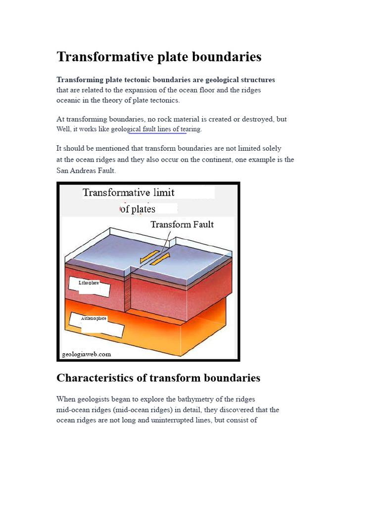 San Andreas Fault: Transform Boundary Insights | PDF | Plate Tectonics ...