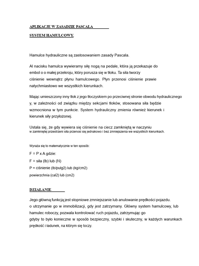 Zastosowanie Zasady Pascala Fim | PDF