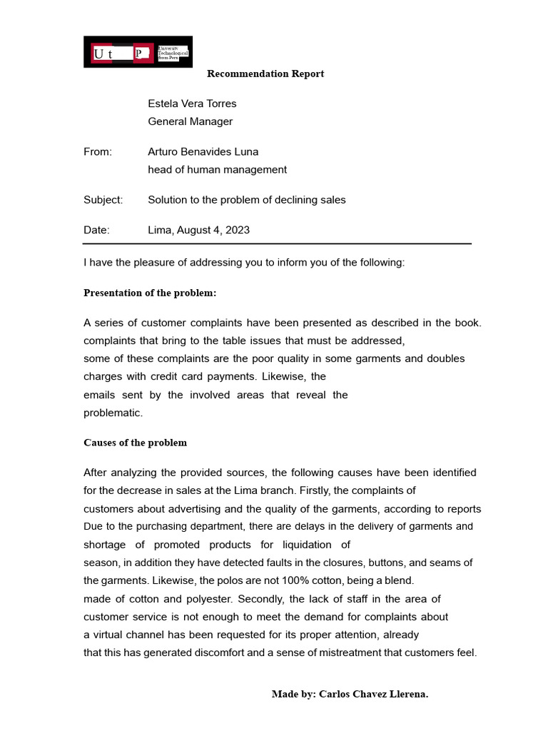 Week 06 - Writing For The Recommendation Report | PDF | Economies ...