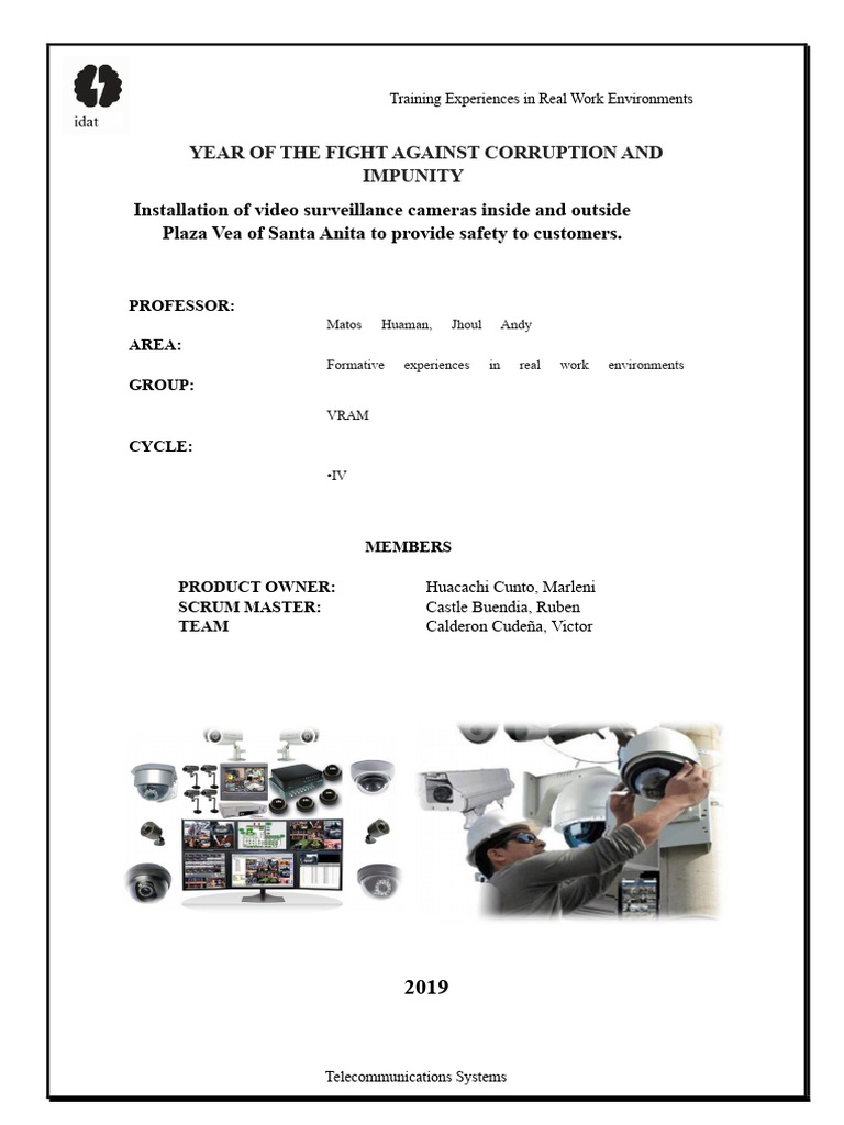 Real Work Training: Security Camera Project | PDF | Computer Network ...