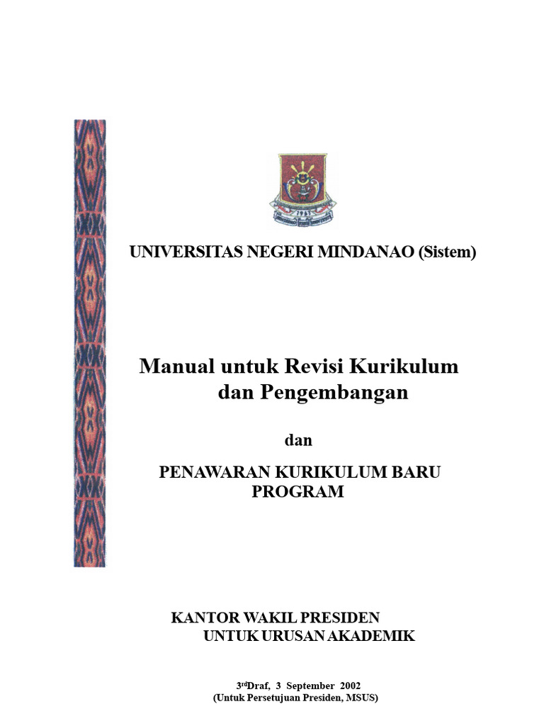 Revisi Kurikulum Msus Salinan 8 | PDF