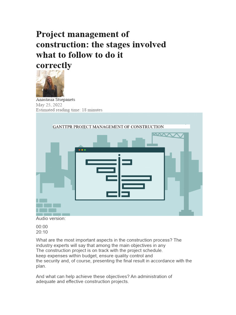 Construction Project Management Guide | PDF | Project Management ...