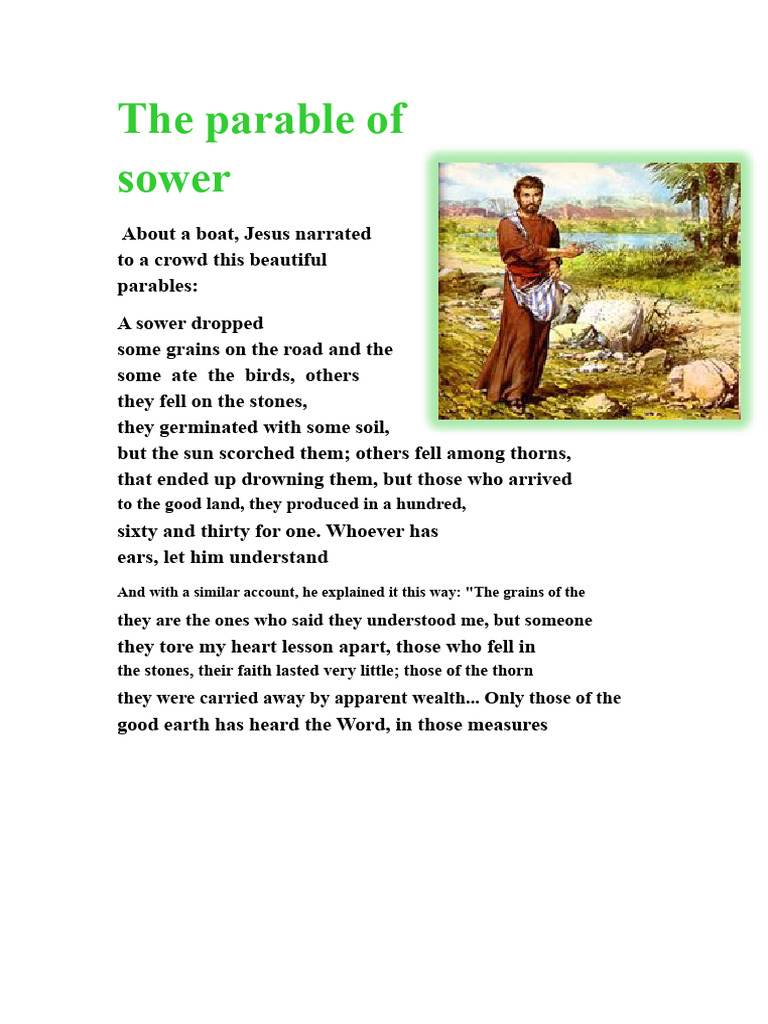 The Parable of The Sower | PDF