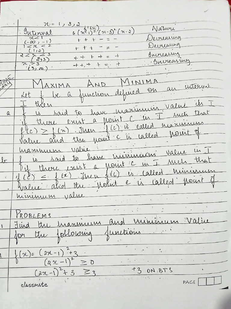 Maths - Aparna Maam - S Notes | PDF