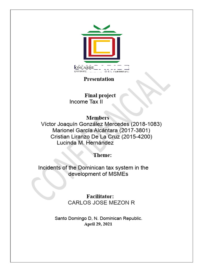 Final Project - Income Tax II - Group 6 | PDF | Taxes | Internal Control