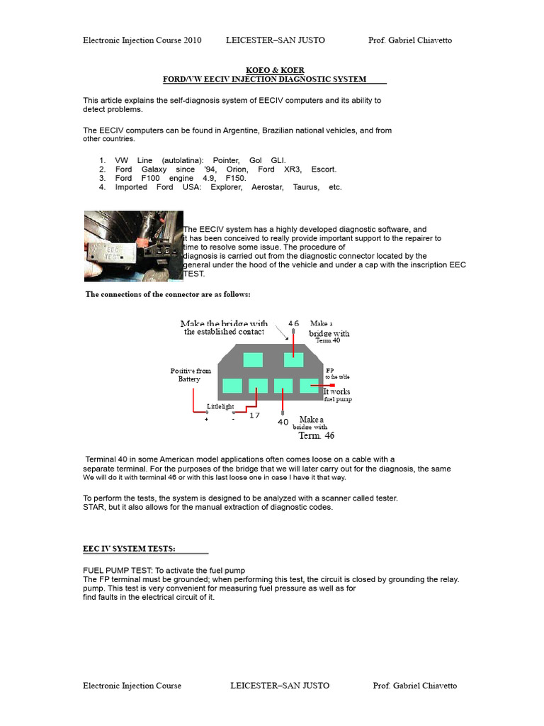 KOEO & KOER Test Procedures Explained | PDF | Manual Transmission ...