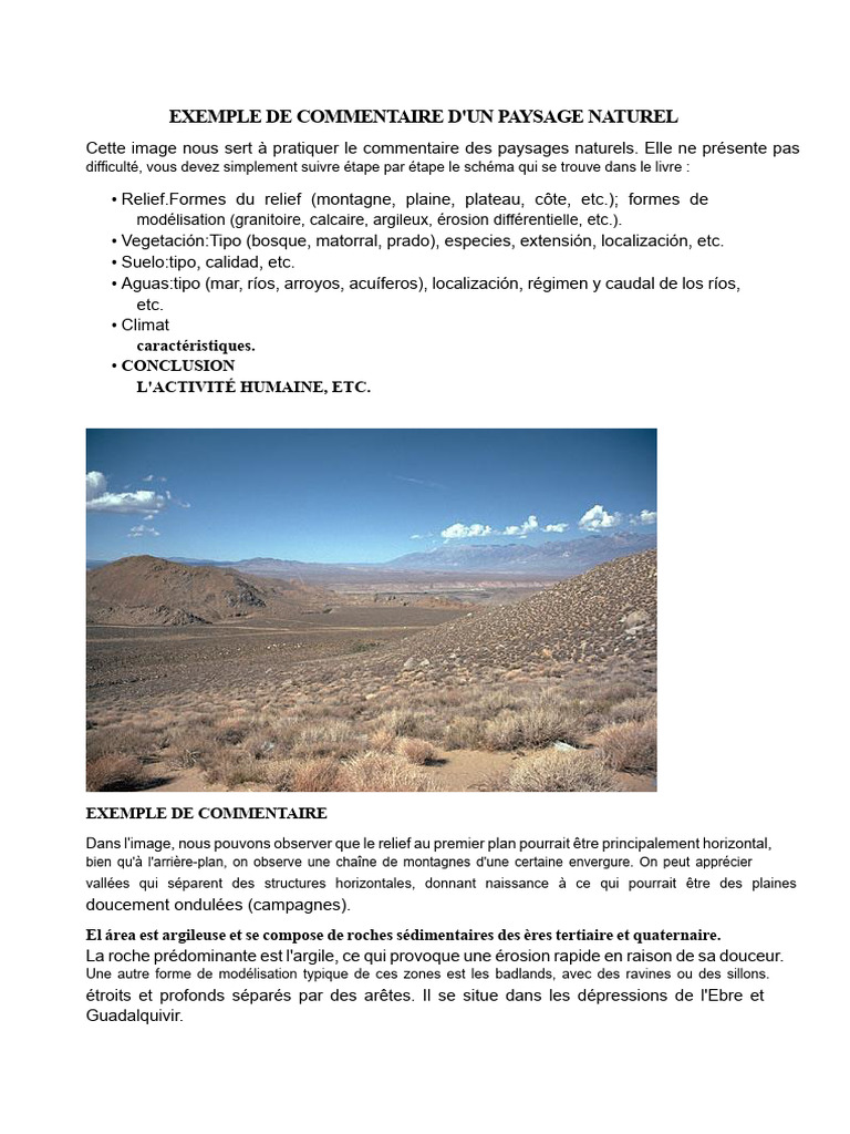 Analyse d'un paysage méditerranéen | PDF | Montagnes | Forêt