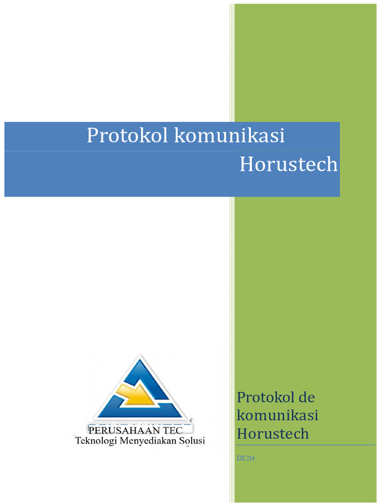 Protokol Komunikasi Horustech DT 214 | PDF