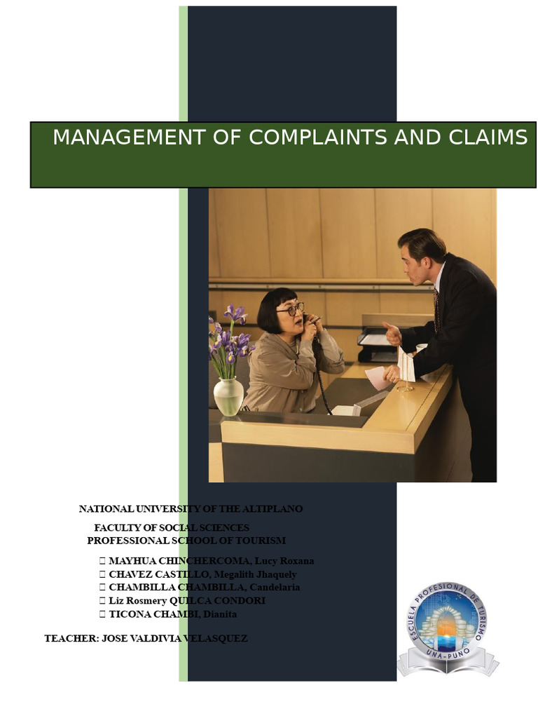 Management of Complaints and Claims......... | PDF | Business