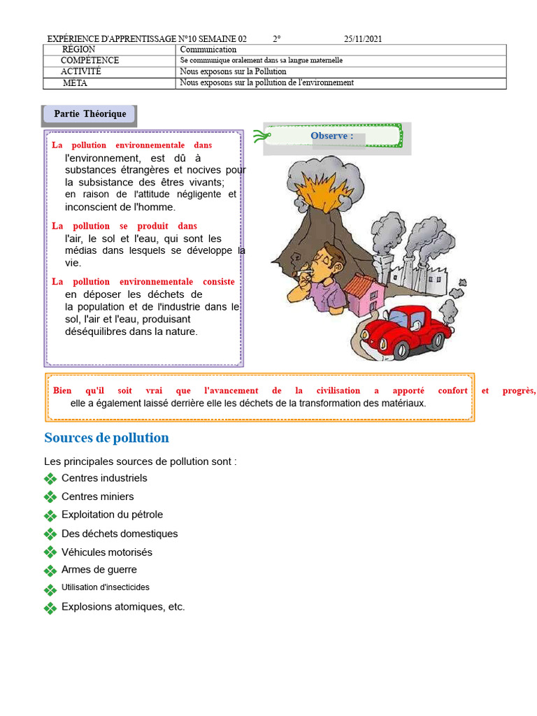 Pollution de l'environnement : causes et impacts | PDF | la pollution | Eau