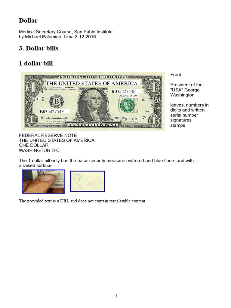 US Dollars (Security Measures) PDF | PDF | United States Dollar ...