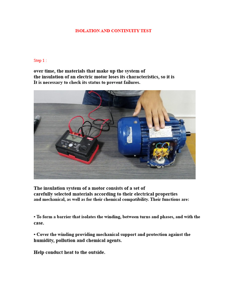 Insulation Resistance Testing Guide | PDF | Insulator (Electricity ...