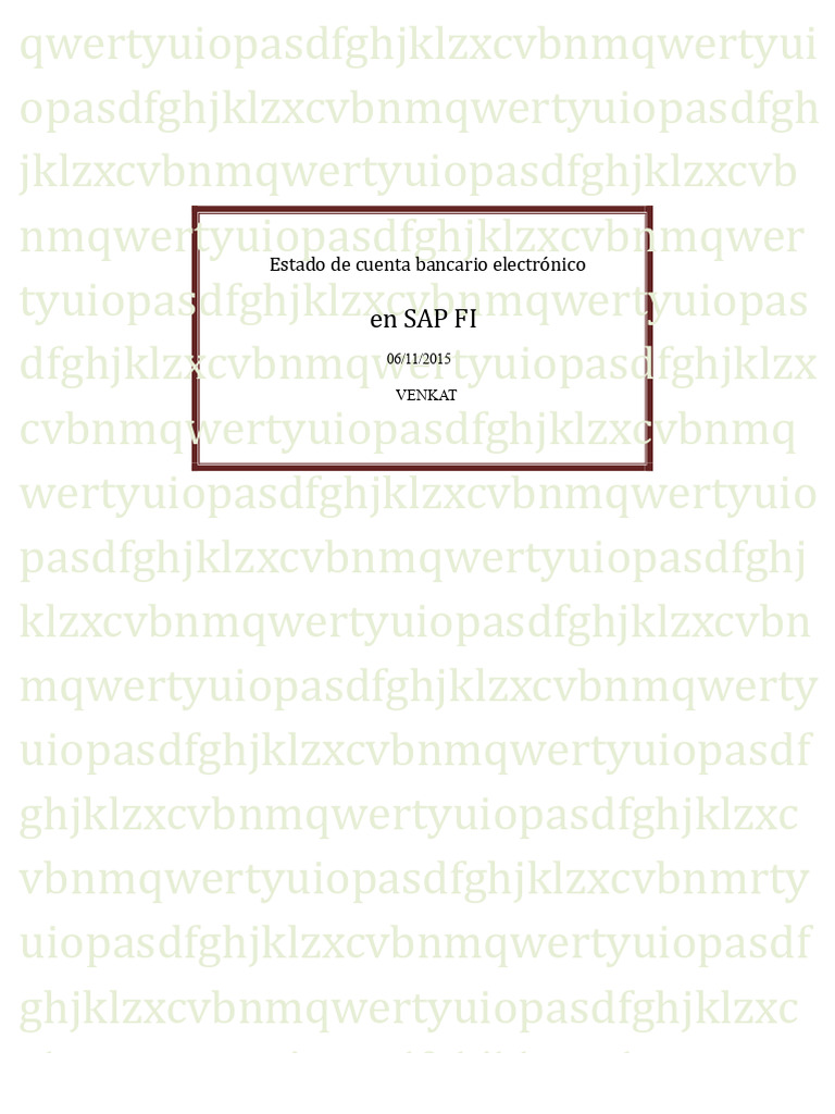Configuración de Extractos Bancarios en SAP | PDF | Bancos | Cheque