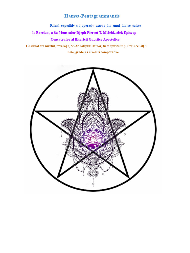 Hamsa Pentagrammantis | PDF