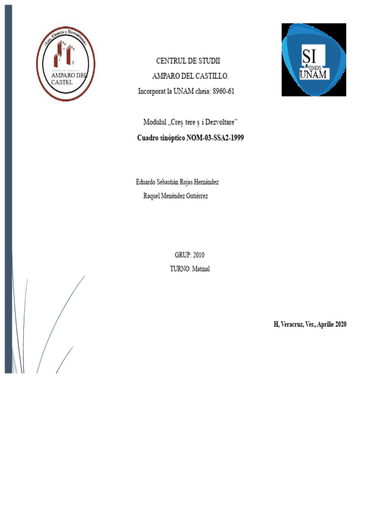 Tablou Sinoptic NOM 031 | PDF