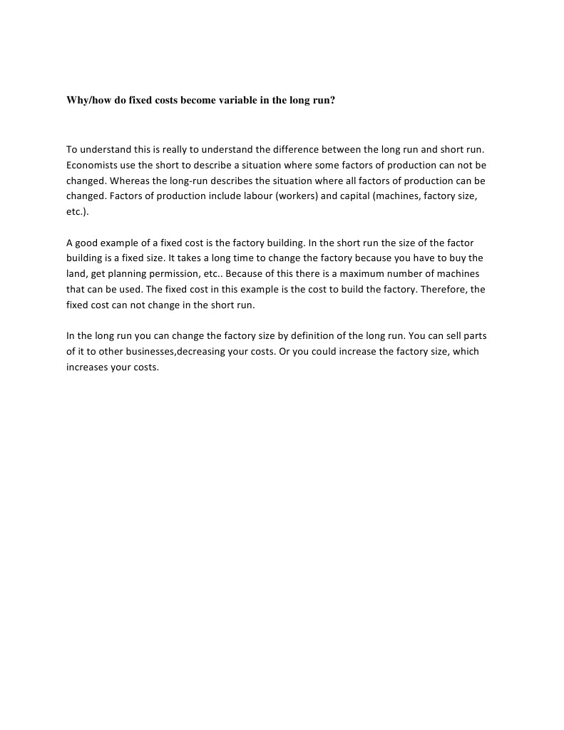 Fixed Costs vs. Variable Costs Explained | PDF