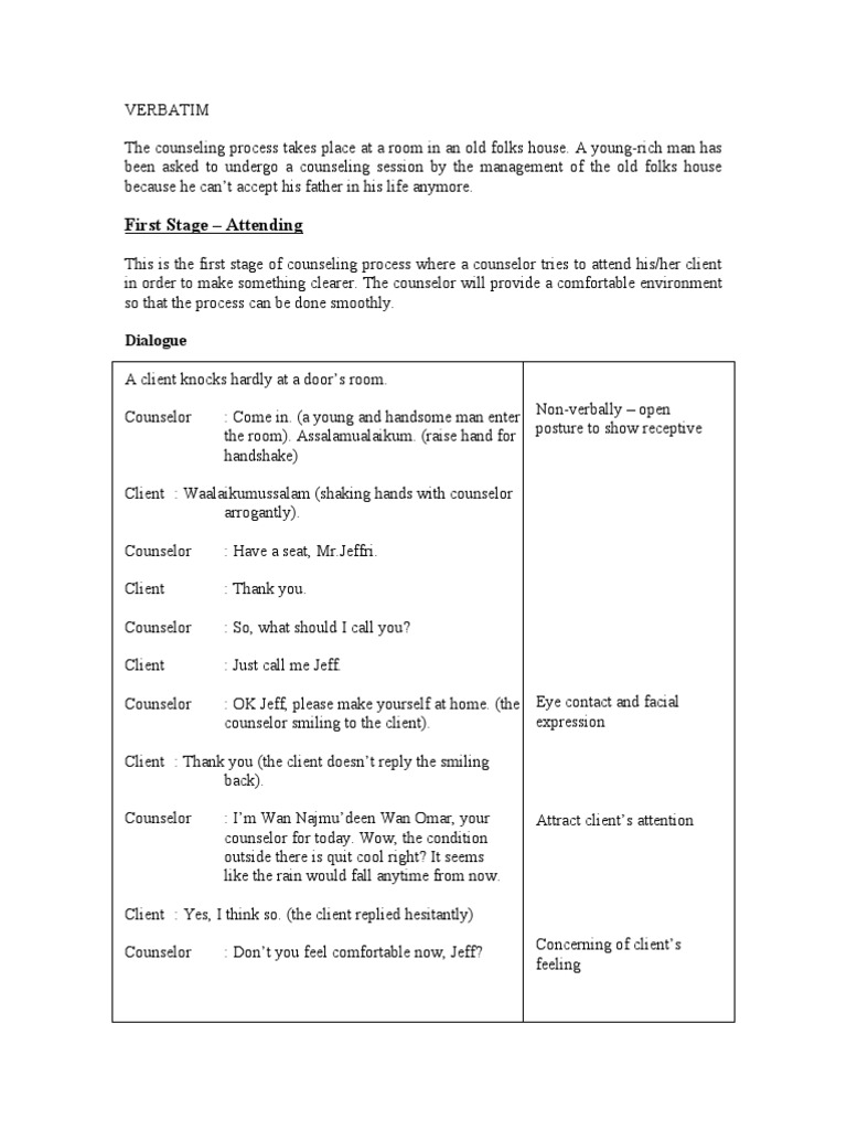 Verbatim Feeling Decision Making