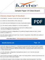 Chemistry Sample Paper of Cbse Board