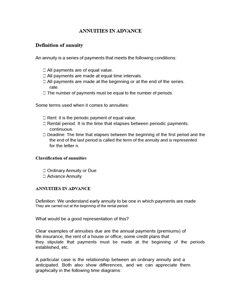 Understanding Annuities in Advance | PDF | Insurance | Mathematical Finance