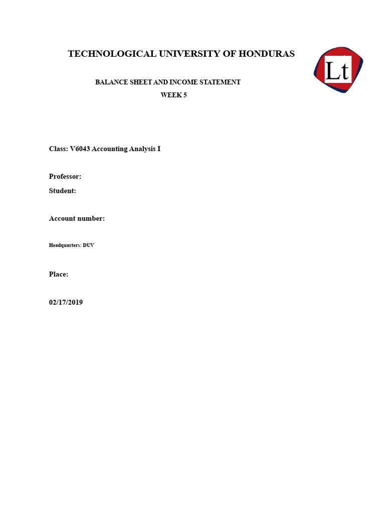 Balance Sheet and Income Statement | PDF | Income Statement | Expense