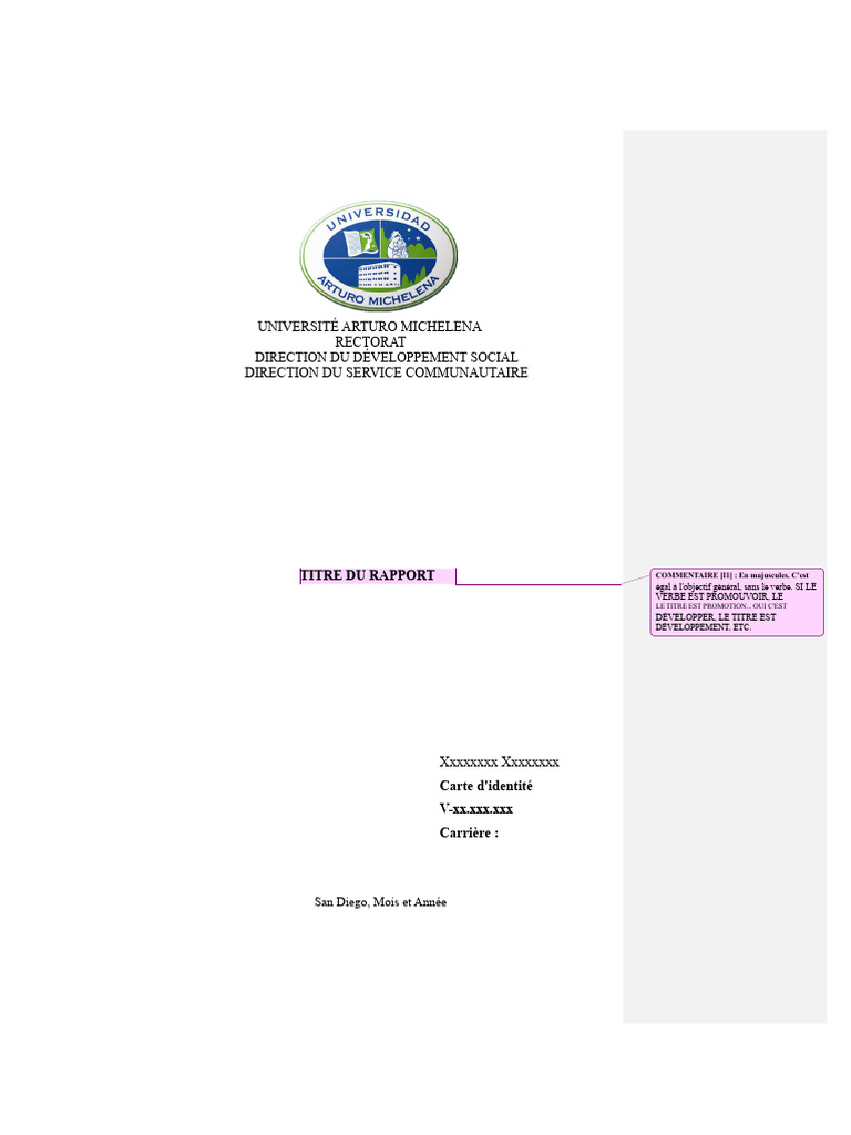 Rapport sur le Service Communautaire | PDF | Enseignement | Guillemet