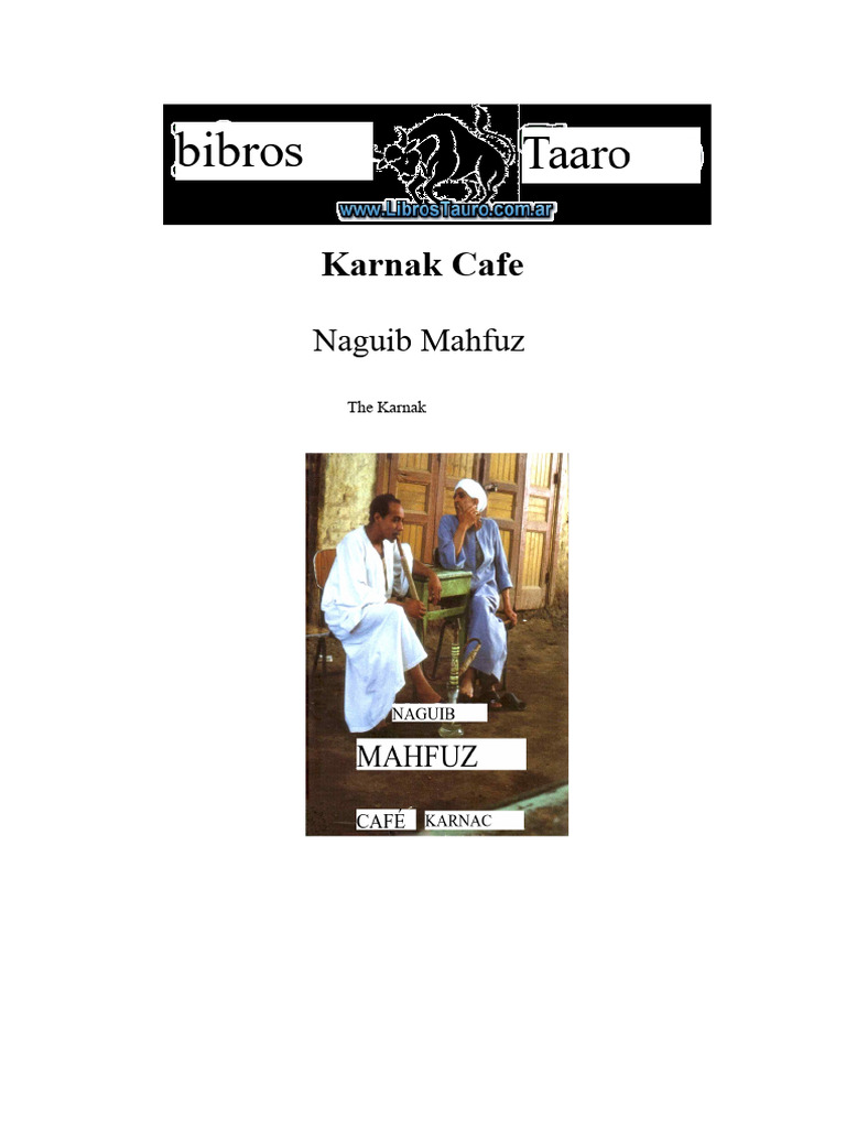 Mahfuz, Naguib - Cafe Karnak | PDF