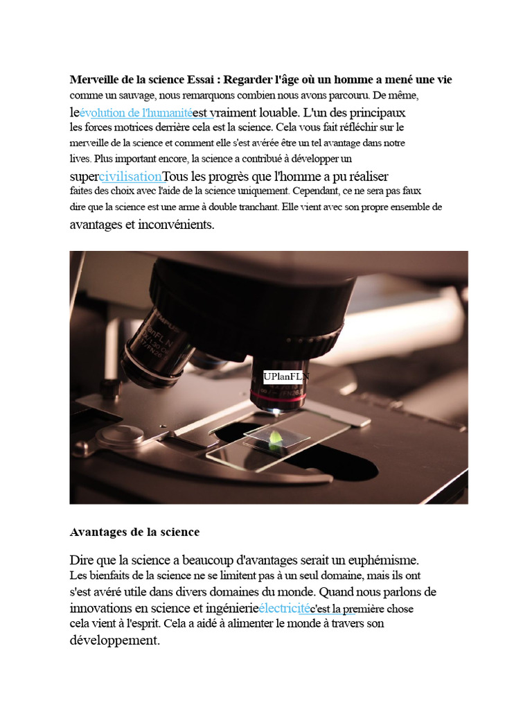 Avantages et inconvénients de la science | PDF | Science