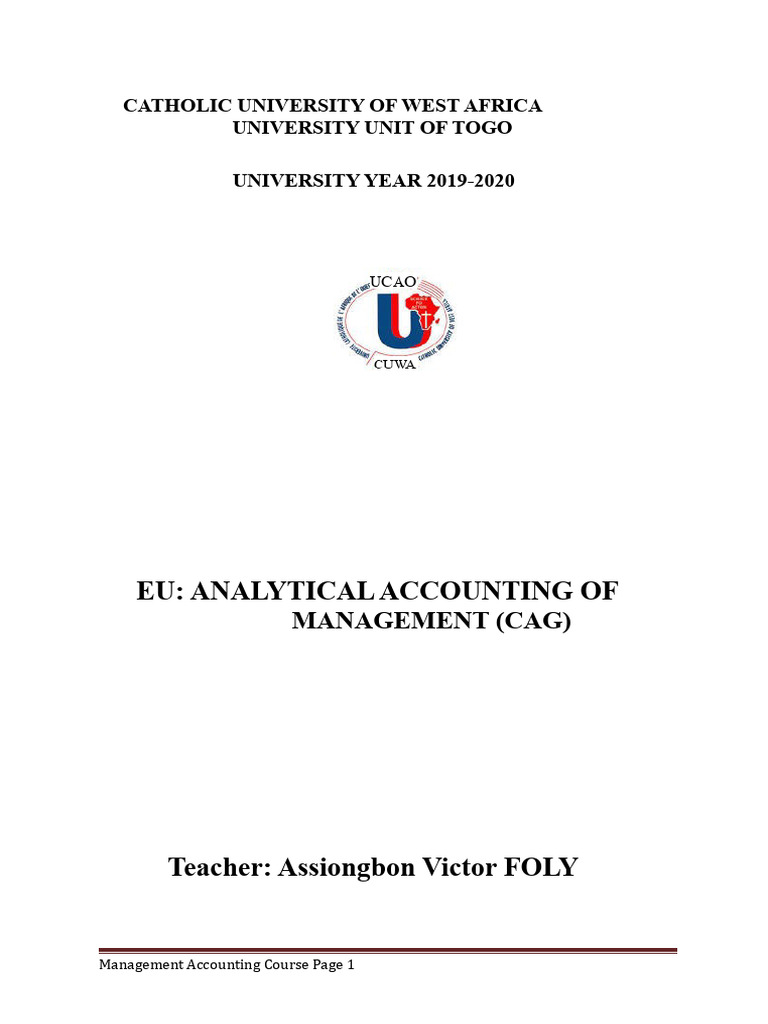 Cage Course 2019-2020 Ucao-Uut - 1589276367000 | PDF | Cost Of Goods ...