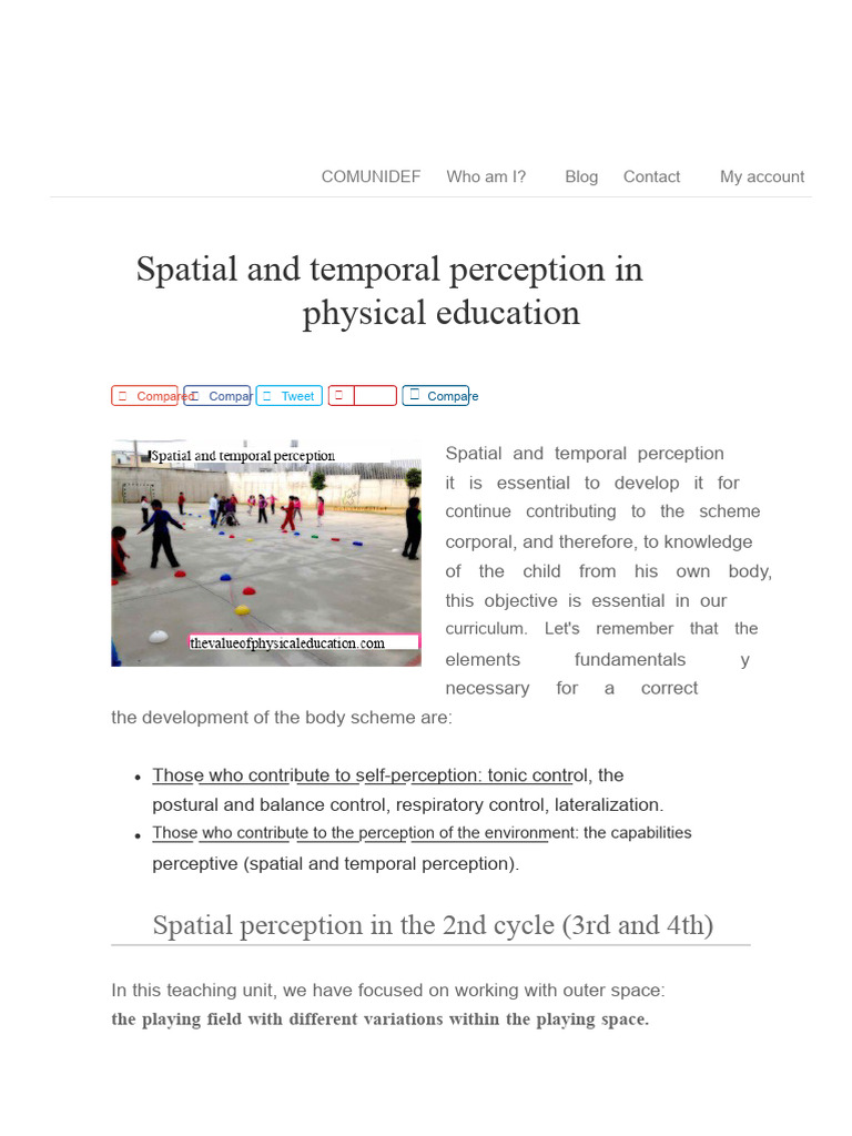 Spatial and Temporal Perception in PE | PDF | Http Cookie | Perception