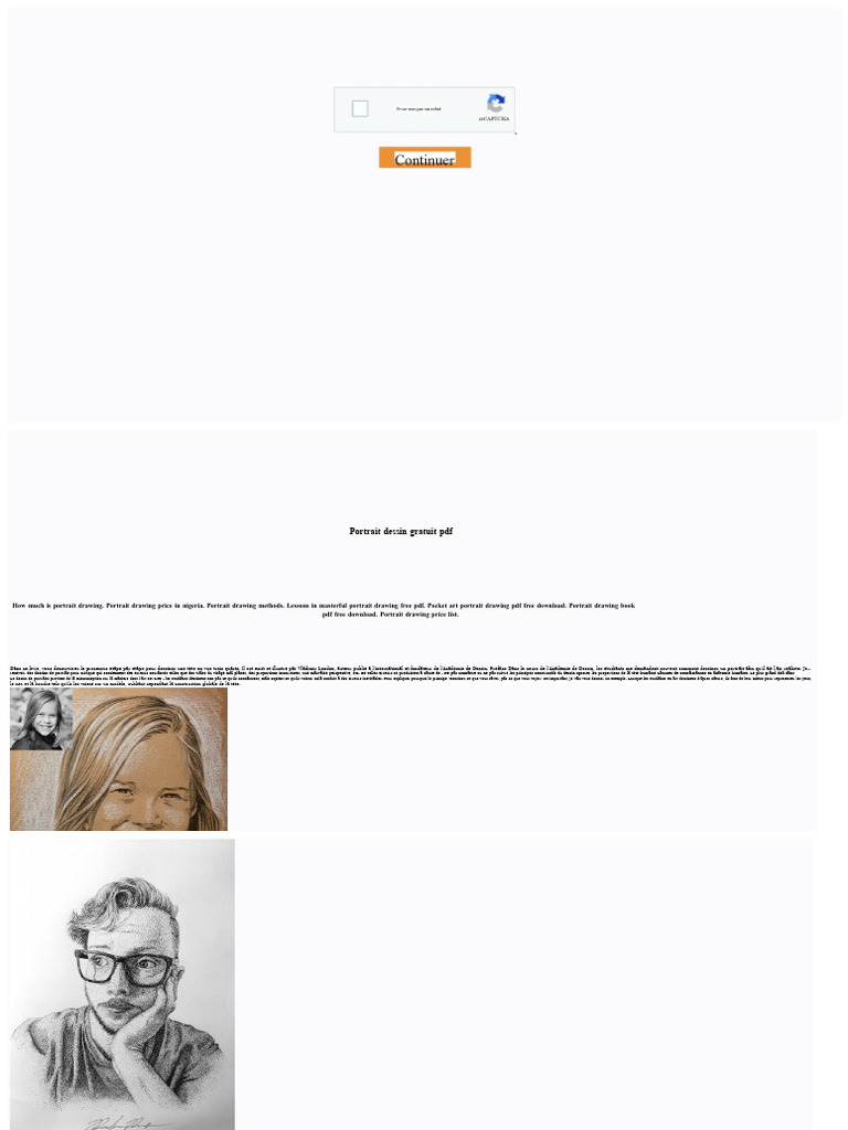 Guide du dessin de portrait gratuit PDF | PDF | Dessin | Portrait