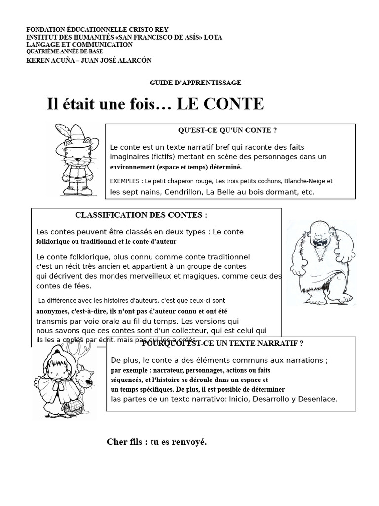 Comprendre le texte narratif : le conte | PDF | Poisson | Récit