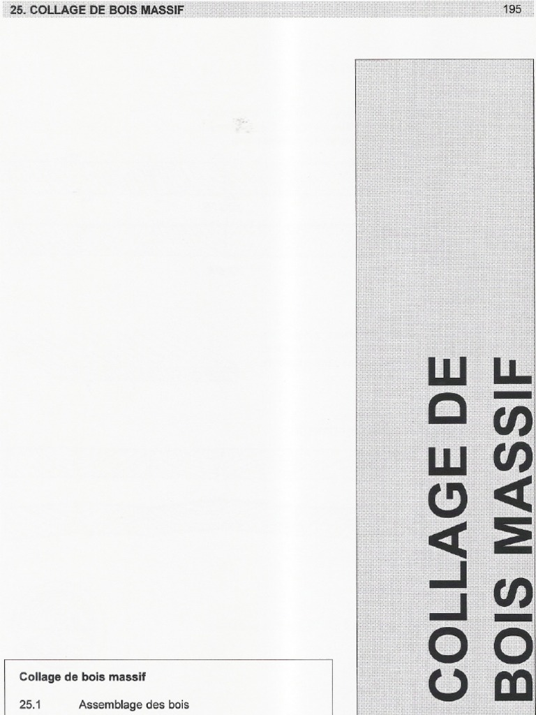 Techniques de collage du bois massif PDF Adhésif Matériaux — free download