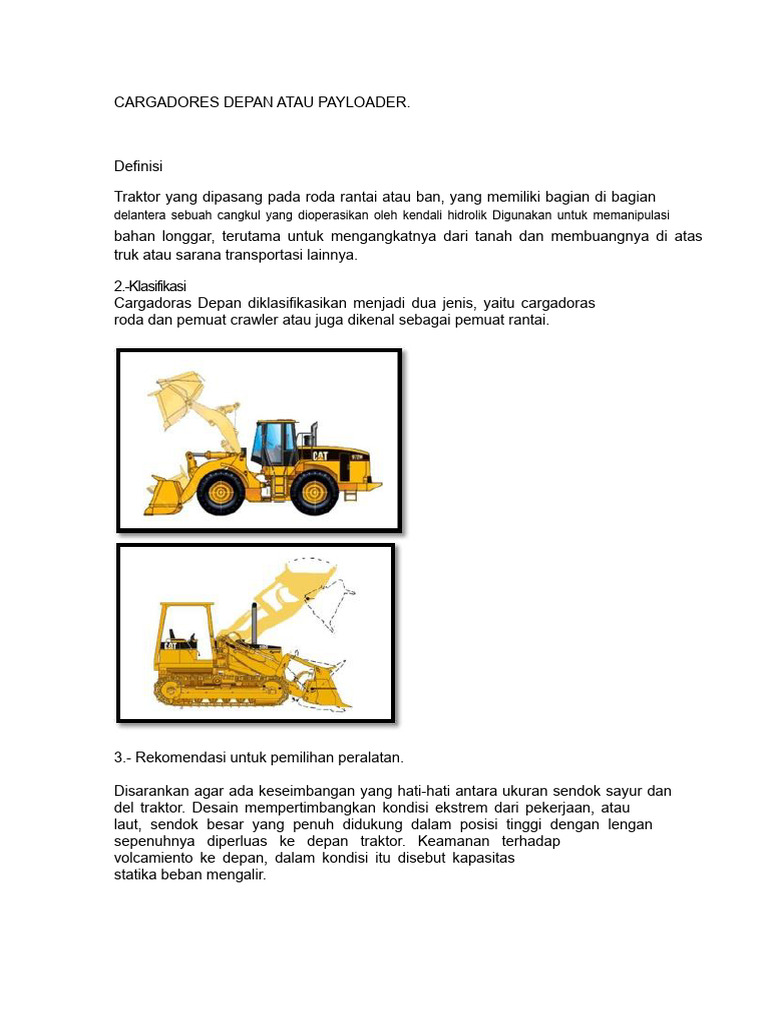 Loader Depan Atau Payloader | PDF